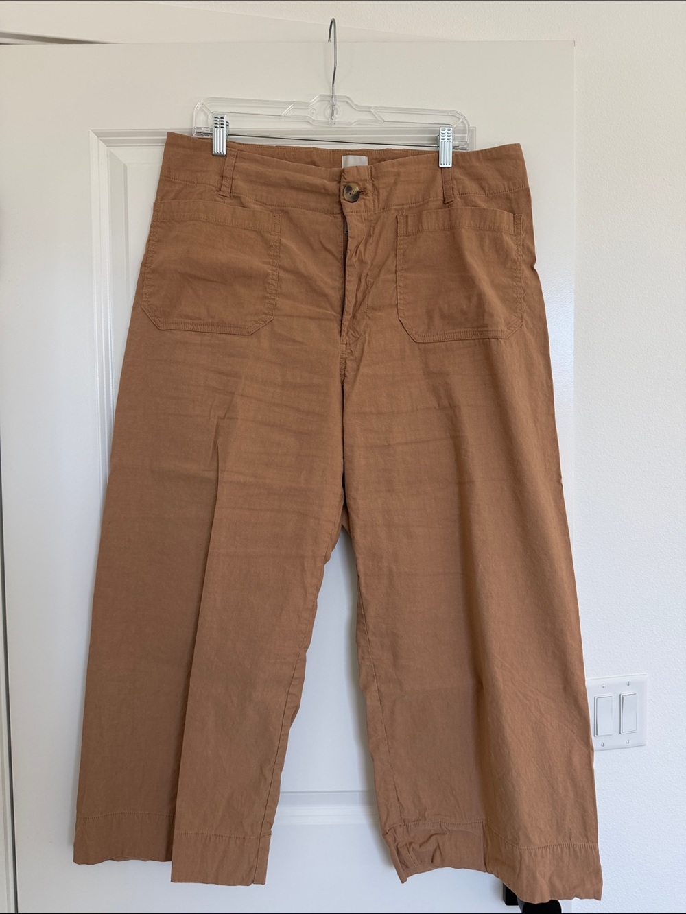 Anthropologie Women’s Wide-Leg Colette Pants in Brown-Tan